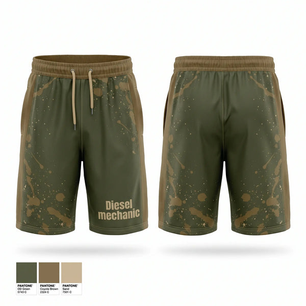 Athletic Shorts With Pockets, Diesel mechanic, Army, Teamtime, Team time, sublimation, custom sports apparel, team uniforms, spirit wear, spiritwear, sports uniforms, custom shirts, team store, custom team store, fundraiser sports, apparel fundraiser