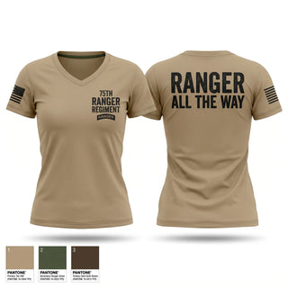 Womens Short Sleeve Vneck Shirt, 75th ranger regiment, Army, Teamtime, Team time, sublimation, custom sports apparel, team uniforms, spirit wear, spiritwear, sports uniforms, custom shirts, team store, custom team store, fundraiser sports, apparel fundraiser