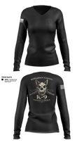 Williamson County K-9 Unit 61975120 Women's Long Sleeve V-neck Shirt - 12