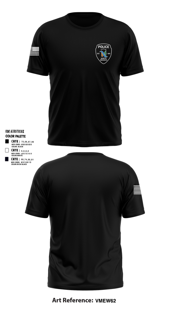 Short Sleeve Performance Shirt, North Branch Police Dept., , Teamtime, Team time, sublimation, custom sports apparel, team uniforms, spirit wear, spiritwear, sports uniforms, custom shirts, team store, custom team store, fundraiser sports, apparel fundraiser