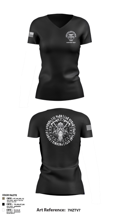Denver MRCO 92797662 Women's Short Sleeve V-neck Shirt - 6