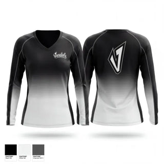 Womens Long Sleeve Vneck Shirt, Midwest Vandals, Baseball, Teamtime, Team time, sublimation, custom sports apparel, team uniforms, spirit wear, spiritwear, sports uniforms, custom shirts, team store, custom team store, fundraiser sports, apparel fundraiser