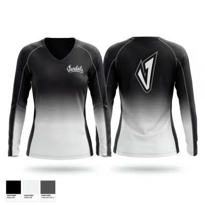 Midwest Vandals 80354767 Women's Long Sleeve V-neck Shirt - 1