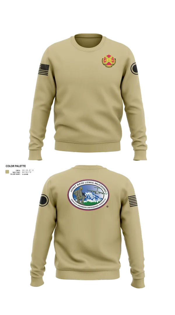 Crew Neck Sweatshirt, JBLM GARRISON, Army, Teamtime, Team time, sublimation, custom sports apparel, team uniforms, spirit wear, spiritwear, sports uniforms, custom shirts, team store, custom team store, fundraiser sports, apparel fundraiser