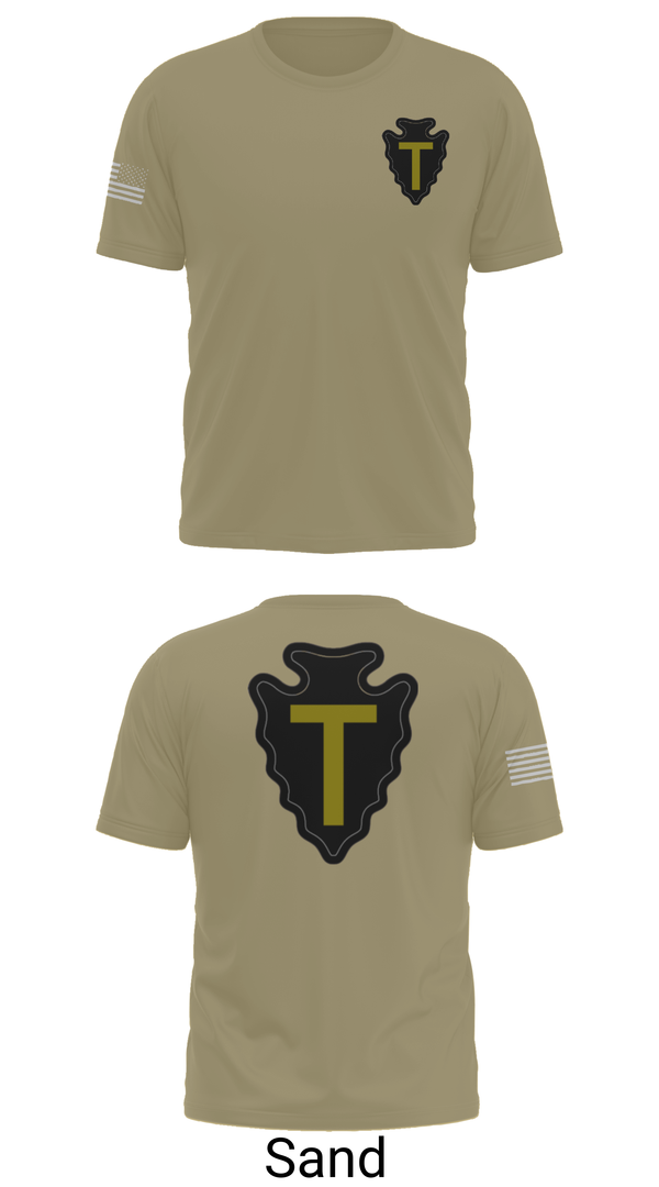 Old School Cotton Feel Shirt, B CO 3-141, Army, Teamtime, Team time, sublimation, custom sports apparel, team uniforms, spirit wear, spiritwear, sports uniforms, custom shirts, team store, custom team store, fundraiser sports, apparel fundraiser