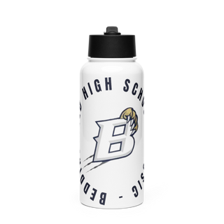 Beddingfield High School Music Stainless Steel Water Bottle with a Straw Lid