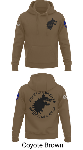 Hoodie, Wolf Combatives, Army, Teamtime, Team time, sublimation, custom sports apparel, team uniforms, spirit wear, spiritwear, sports uniforms, custom shirts, team store, custom team store, fundraiser sports, apparel fundraiser
