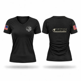 Womens Short Sleeve Vneck Shirt, Winston County Rescue Squad, EMS/EMT, Teamtime, Team time, sublimation, custom sports apparel, team uniforms, spirit wear, spiritwear, sports uniforms, custom shirts, team store, custom team store, fundraiser sports, apparel fundraiser
