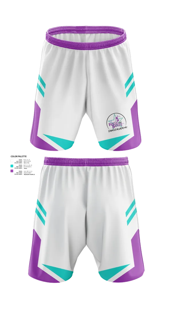 Athletic Shorts With Pockets, Raise the Barre Dance Academy, , Teamtime, Team time, sublimation, custom sports apparel, team uniforms, spirit wear, spiritwear, sports uniforms, custom shirts, team store, custom team store, fundraiser sports, apparel fundraiser
