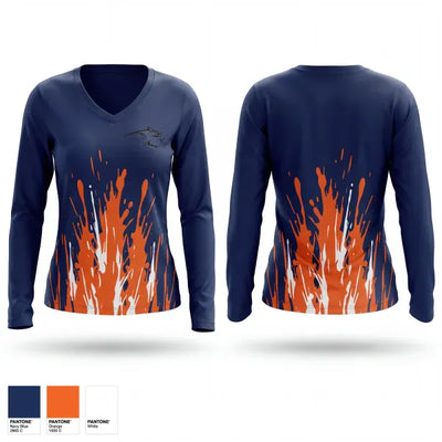 Fultondale 66470178 Women's Long Sleeve V-neck Shirt - 1
