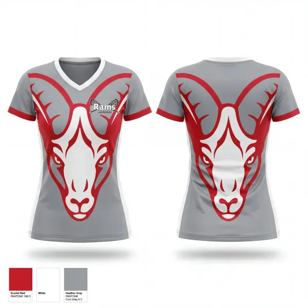 Womens Short Sleeve Vneck Shirt, Suitland High School Lacrosse, Men's Lacrosse, Teamtime, Team time, sublimation, custom sports apparel, team uniforms, spirit wear, spiritwear, sports uniforms, custom shirts, team store, custom team store, fundraiser sports, apparel fundraiser