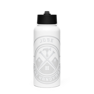 Jose The Handyman Stainless Steel Water Bottle with a Straw Lid