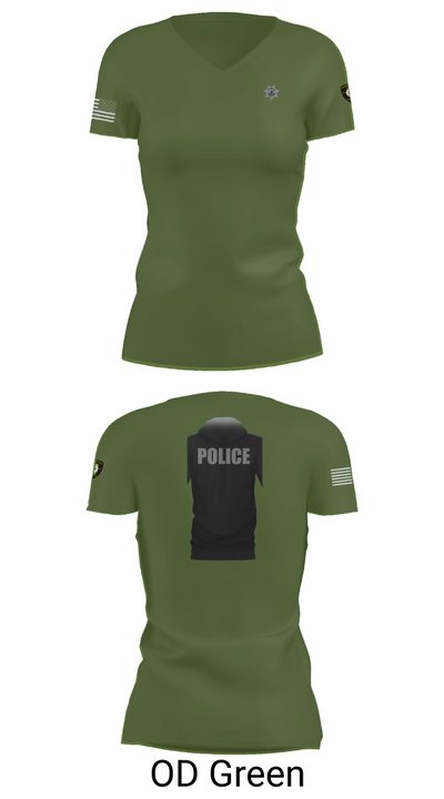 Nashville Police Department 22695418 Women's Short Sleeve V-neck Shirt - 46