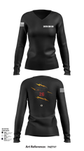 26th CM Co 80721197 Women's Long Sleeve V-neck Shirt - 101