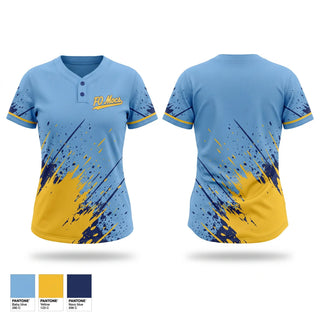 Two Button Softball Jersey, FO Mocs, Softball, Teamtime, Team time, sublimation, custom sports apparel, team uniforms, spirit wear, spiritwear, sports uniforms, custom shirts, team store, custom team store, fundraiser sports, apparel fundraiser