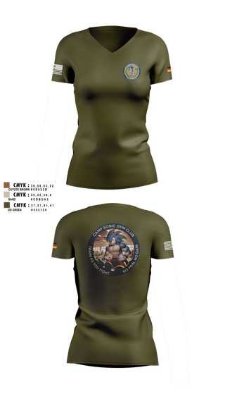 Womens Short Sleeve Vneck Shirt, DEU EinsKtgt CD/CBI, , Teamtime, Team time, sublimation, custom sports apparel, team uniforms, spirit wear, spiritwear, sports uniforms, custom shirts, team store, custom team store, fundraiser sports, apparel fundraiser
