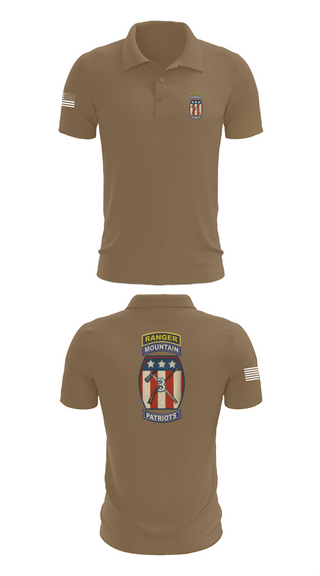Short Sleeve Performance Polo, 2-47 infantry 3rd BRG 10th MTN, Army, Teamtime, Team time, sublimation, custom sports apparel, team uniforms, spirit wear, spiritwear, sports uniforms, custom shirts, team store, custom team store, fundraiser sports, apparel fundraiser