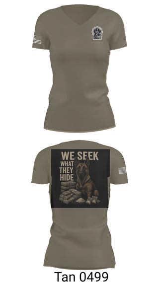 Womens Short Sleeve Vneck Shirt, Narcotics K9, , Teamtime, Team time, sublimation, custom sports apparel, team uniforms, spirit wear, spiritwear, sports uniforms, custom shirts, team store, custom team store, fundraiser sports, apparel fundraiser