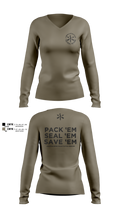LMPD HSO TRT Women's Long Sleeve V-neck Shirt - 7