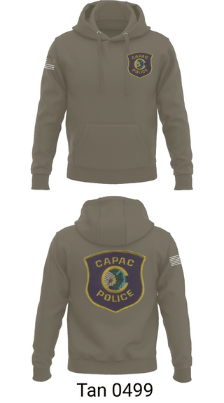 Hoodie, CAPAC POLICE DEPARTMENT, Police, Teamtime, Team time, sublimation, custom sports apparel, team uniforms, spirit wear, spiritwear, sports uniforms, custom shirts, team store, custom team store, fundraiser sports, apparel fundraiser