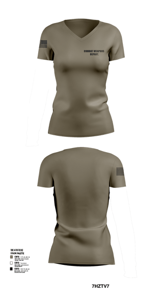 Womens Short Sleeve Vneck Shirt, Combat Weapons Depart., , Teamtime, Team time, sublimation, custom sports apparel, team uniforms, spirit wear, spiritwear, sports uniforms, custom shirts, team store, custom team store, fundraiser sports, apparel fundraiser