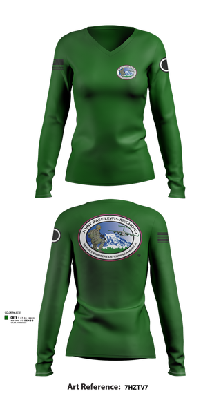 Womens Long Sleeve Vneck Shirt, HHC, GARRISON, Army, Teamtime, Team time, sublimation, custom sports apparel, team uniforms, spirit wear, spiritwear, sports uniforms, custom shirts, team store, custom team store, fundraiser sports, apparel fundraiser