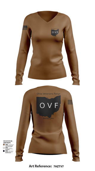 Womens Long Sleeve Vneck Shirt, ohio veterans forge, , Teamtime, Team time, sublimation, custom sports apparel, team uniforms, spirit wear, spiritwear, sports uniforms, custom shirts, team store, custom team store, fundraiser sports, apparel fundraiser