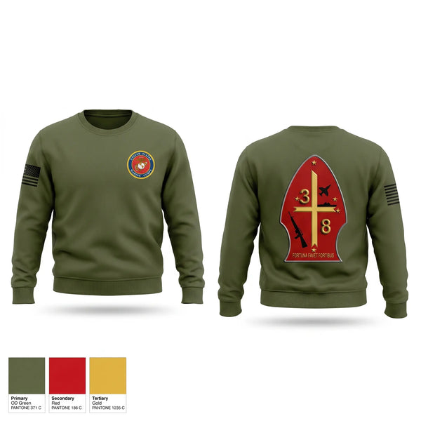 Crew Neck Sweatshirt, 3/8 WEAPONS COMPANY, Marines, Teamtime, Team time, sublimation, custom sports apparel, team uniforms, spirit wear, spiritwear, sports uniforms, custom shirts, team store, custom team store, fundraiser sports, apparel fundraiser