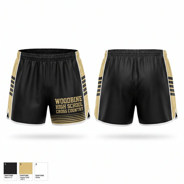 Track Shorts, Woodbine High School Cross Country, Cross Country, Teamtime, Team time, sublimation, custom sports apparel, team uniforms, spirit wear, spiritwear, sports uniforms, custom shirts, team store, custom team store, fundraiser sports, apparel fundraiser