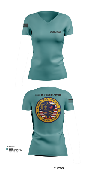 Womens Short Sleeve Vneck Shirt, LaBelle Criminal Justice Academy, Police, Teamtime, Team time, sublimation, custom sports apparel, team uniforms, spirit wear, spiritwear, sports uniforms, custom shirts, team store, custom team store, fundraiser sports, apparel fundraiser