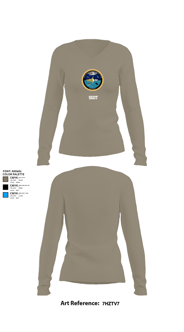 Womens Long Sleeve Vneck Shirt, SGOT, , Teamtime, Team time, sublimation, custom sports apparel, team uniforms, spirit wear, spiritwear, sports uniforms, custom shirts, team store, custom team store, fundraiser sports, apparel fundraiser