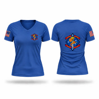 Womens Short Sleeve Vneck Shirt, 1st Blt 4th Marines, Marines, Teamtime, Team time, sublimation, custom sports apparel, team uniforms, spirit wear, spiritwear, sports uniforms, custom shirts, team store, custom team store, fundraiser sports, apparel fundraiser