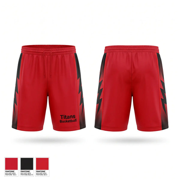 Athletic Shorts With Pockets, Titans Basketball, Men's Basketball, Teamtime, Team time, sublimation, custom sports apparel, team uniforms, spirit wear, spiritwear, sports uniforms, custom shirts, team store, custom team store, fundraiser sports, apparel fundraiser
