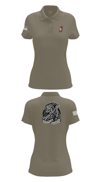 112th, 1/1 BN CRDT 19582480 Women's Short Sleeve Performance Polo  - 75