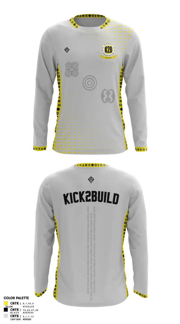 Long Sleeve Performance Shirt, Kick 2 Build Camps, , Teamtime, Team time, sublimation, custom sports apparel, team uniforms, spirit wear, spiritwear, sports uniforms, custom shirts, team store, custom team store, fundraiser sports, apparel fundraiser