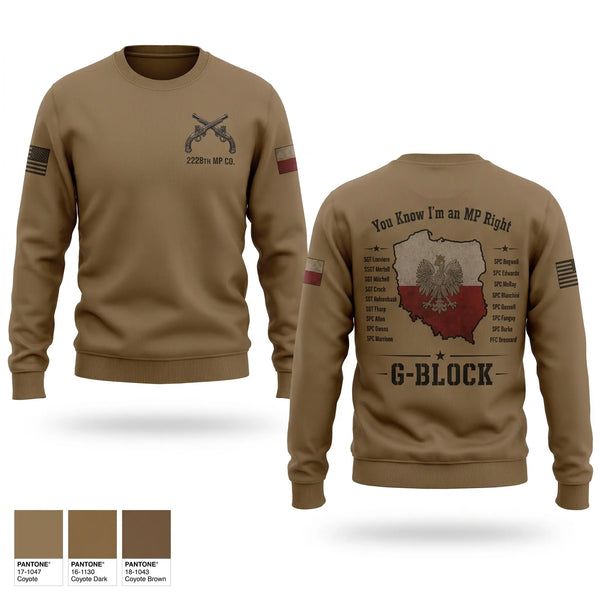 Crew Neck Sweatshirt, 2228TH MP CO 3rd PLT, National Guard, Teamtime, Team time, sublimation, custom sports apparel, team uniforms, spirit wear, spiritwear, sports uniforms, custom shirts, team store, custom team store, fundraiser sports, apparel fundraiser