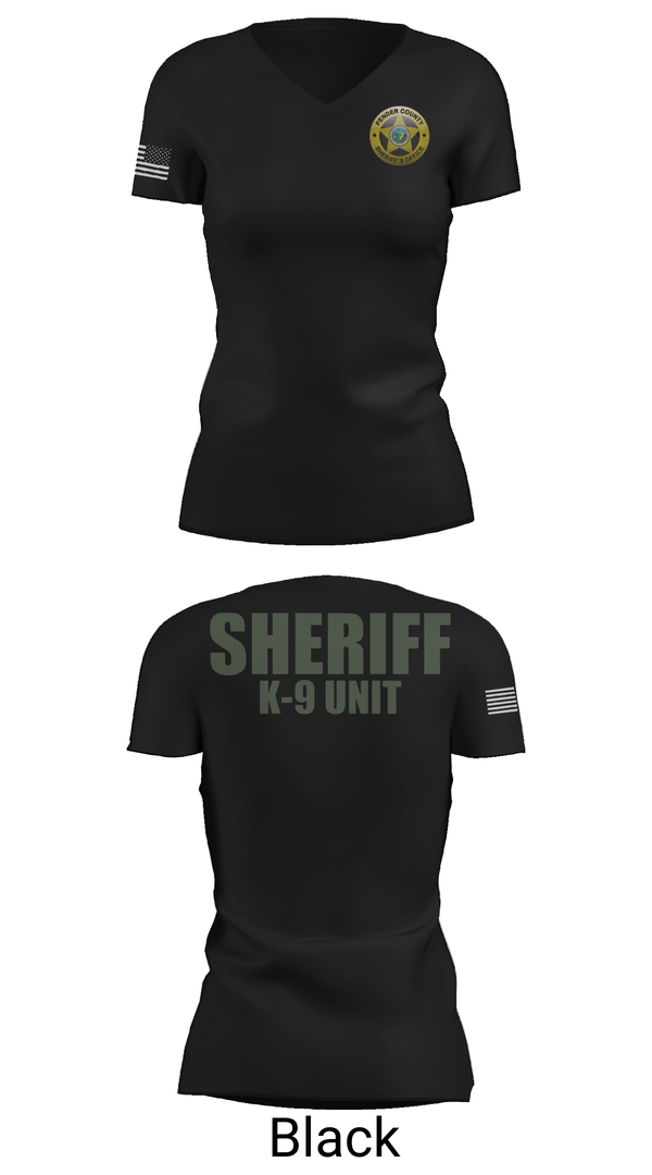 Womens Short Sleeve Vneck Shirt, Pender County Sheriff’s Office K9, Police, Teamtime, Team time, sublimation, custom sports apparel, team uniforms, spirit wear, spiritwear, sports uniforms, custom shirts, team store, custom team store, fundraiser sports, apparel fundraiser