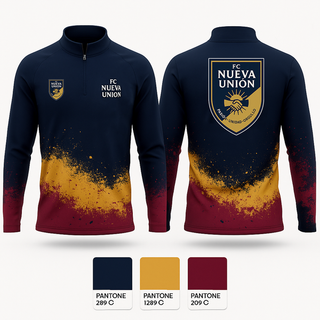 Quarter Zip Jacket, FC Nueva Unión, Men's Soccer, Teamtime, Team time, sublimation, custom sports apparel, team uniforms, spirit wear, spiritwear, sports uniforms, custom shirts, team store, custom team store, fundraiser sports, apparel fundraiser