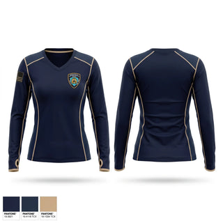 Womens Long Sleeve Vneck Shirt, New York City Department of Homeless services Police, Police, Teamtime, Team time, sublimation, custom sports apparel, team uniforms, spirit wear, spiritwear, sports uniforms, custom shirts, team store, custom team store, fundraiser sports, apparel fundraiser