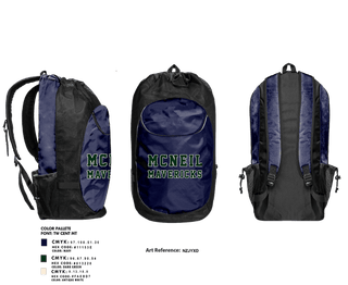 Gear Bag, McNeil Mavericks, Cheer, Teamtime, Team time, sublimation, custom sports apparel, team uniforms, spirit wear, spiritwear, sports uniforms, custom shirts, team store, custom team store, fundraiser sports, apparel fundraiser