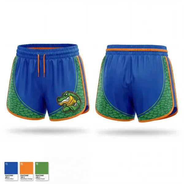 Womens Shorts, Monticello Gators, Cheer, Teamtime, Team time, sublimation, custom sports apparel, team uniforms, spirit wear, spiritwear, sports uniforms, custom shirts, team store, custom team store, fundraiser sports, apparel fundraiser