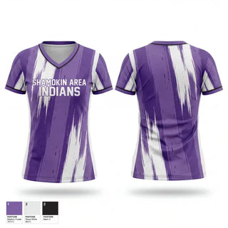 Womens Short Sleeve Vneck Shirt, Shamokin Area Indians, Women's Soccer, Teamtime, Team time, sublimation, custom sports apparel, team uniforms, spirit wear, spiritwear, sports uniforms, custom shirts, team store, custom team store, fundraiser sports, apparel fundraiser