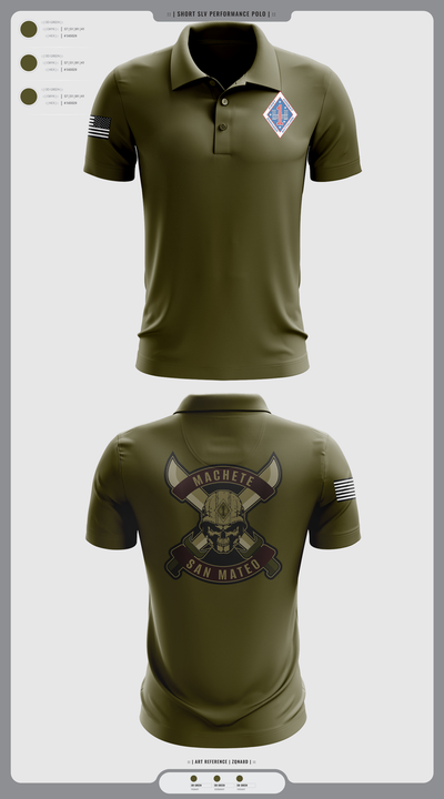 1st Combat Engineer Battalion 65310985 Short Sleeve Performance Polo - 1
