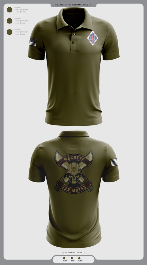 Short Sleeve Performance Polo, 1st Combat Engineer Battalion, , Teamtime, Team time, sublimation, custom sports apparel, team uniforms, spirit wear, spiritwear, sports uniforms, custom shirts, team store, custom team store, fundraiser sports, apparel fundraiser