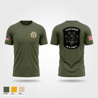 Short Sleeve Performance Shirt, Cheyenne pd k9, Police, Teamtime, Team time, sublimation, custom sports apparel, team uniforms, spirit wear, spiritwear, sports uniforms, custom shirts, team store, custom team store, fundraiser sports, apparel fundraiser
