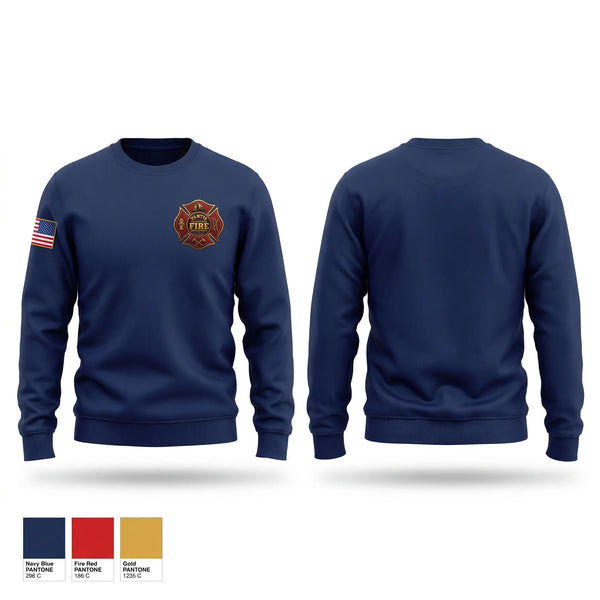 Crew Neck Sweatshirt, Yantis Volunteer Fire Department, Fire Department, Teamtime, Team time, sublimation, custom sports apparel, team uniforms, spirit wear, spiritwear, sports uniforms, custom shirts, team store, custom team store, fundraiser sports, apparel fundraiser