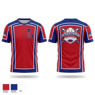 Short Sleeve Performance Shirt, Lakewood Youth Baseball Association, Baseball, Teamtime, Team time, sublimation, custom sports apparel, team uniforms, spirit wear, spiritwear, sports uniforms, custom shirts, team store, custom team store, fundraiser sports, apparel fundraiser