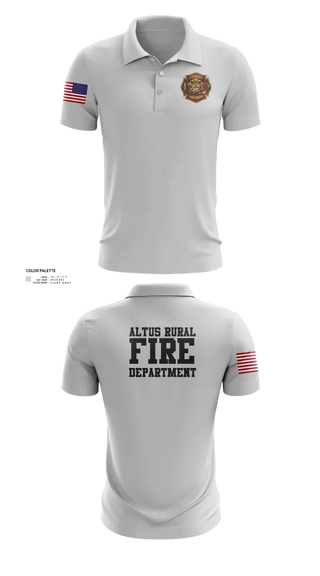Short Sleeve Performance Polo, Altus Rural Fire Department, Fire Department, Teamtime, Team time, sublimation, custom sports apparel, team uniforms, spirit wear, spiritwear, sports uniforms, custom shirts, team store, custom team store, fundraiser sports, apparel fundraiser