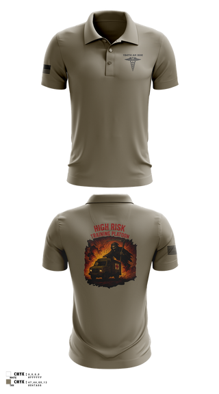 Long Sleeve Performance Polo, 194th AR BDE HRT Medics, Army, Teamtime, Team time, sublimation, custom sports apparel, team uniforms, spirit wear, spiritwear, sports uniforms, custom shirts, team store, custom team store, fundraiser sports, apparel fundraiser