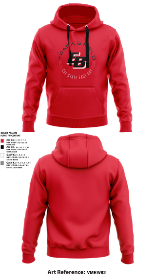 Hoodie, CSU East Bay Track & Field, Track & Field, Teamtime, Team time, sublimation, custom sports apparel, team uniforms, spirit wear, spiritwear, sports uniforms, custom shirts, team store, custom team store, fundraiser sports, apparel fundraiser